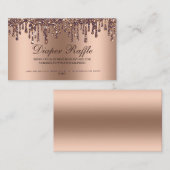 Glitzer Tropfen Bronze Baby Dusche Windelwanne Raf Begleitkarte (Vorne/Hinten)