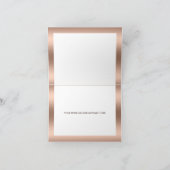 Glitzer Tropfen Bronze Baby Feet Danke Karte (Innenseite)