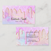 Glitzer Tropfen Design Visitenkarte (Vorne/Hinten)