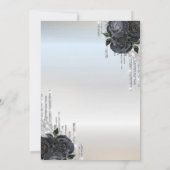 Glitzer Tropfen, Dress Black Rose Sweet 16 Einladu Einladung (Rückseite)