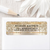 Glitzer-Tropfen Elegantes Rücksendeaufkleber (Insitu)