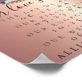 Glitzer Tropfen Foto Unsere Liebe Geschichte Hochz Poster (Ecke)