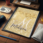 Glitzer-Tropfen für niedliches Gold Notizblock