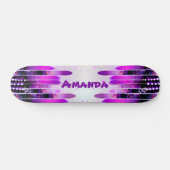 Glitzer Tropfen Girly Name Personalisiert Skateboa Skateboard (Horizontal)