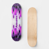 Glitzer Tropfen Girly Name Personalisiert Skateboa Skateboard (Vorderseite)