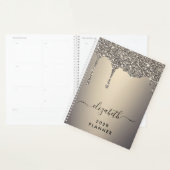 Glitzer Tropfen Gold Mit Monogramm Planer (Anzeige)