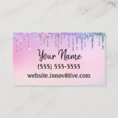 Glitzer Tropfen Innov8tive Posh-Visitenkarte Visitenkarte (Rückseite)