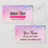 Glitzer Tropfen Innov8tive Posh-Visitenkarte Visitenkarte (Vorne/Hinten)