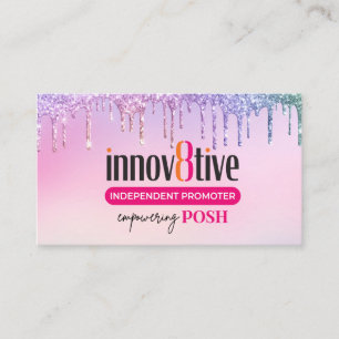 Glitzer Tropfen Innov8tive Posh-Visitenkarte Visitenkarte