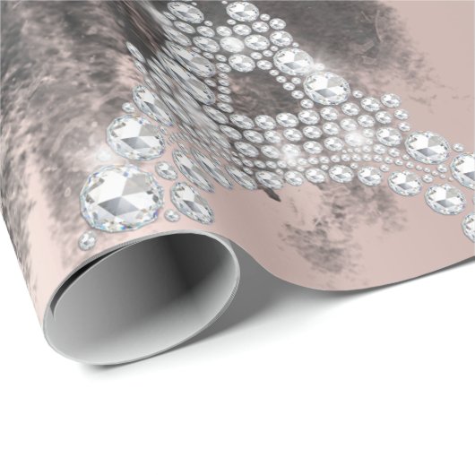 Glitzer Tropfen, Kleid, Eiffelturm Süß 16 Geschenkpapier (Rolleneckpunkt)