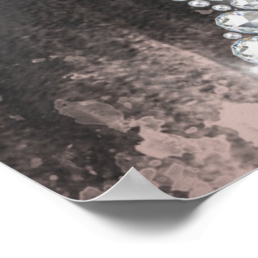 Glitzer Tropfen, Kleid, Eiffelturm Süß 16 Poster (Ecke)