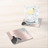 Glitzer Tropfen, Kleid, Eiffelturm Süß 16 Rechteckiger Pappuntersetzer (Vor Ort)