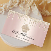 Glitzer-Tropfen Koch Konditorei Pink Visitenkarte