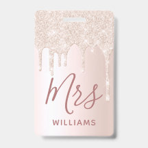 Glitzer Tropfen Lehrer Individuelle Name Lanyard I