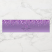 Glitzer Tropfen Lila Baby Feet Babydusche Wasser B Wasserflaschenetikett (Einzelnes Label)