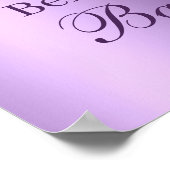 Glitzer Tropfen Lila Feet Babydusche Begrüßungszei Poster (Ecke)