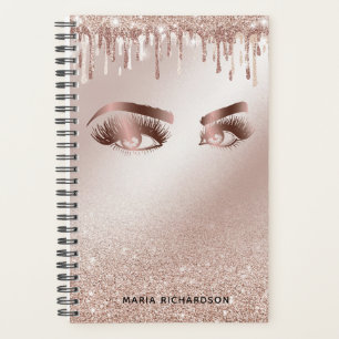 Glitzer Tropfen Makeup Eyebrow Eyes Lashes Rose Go Planer