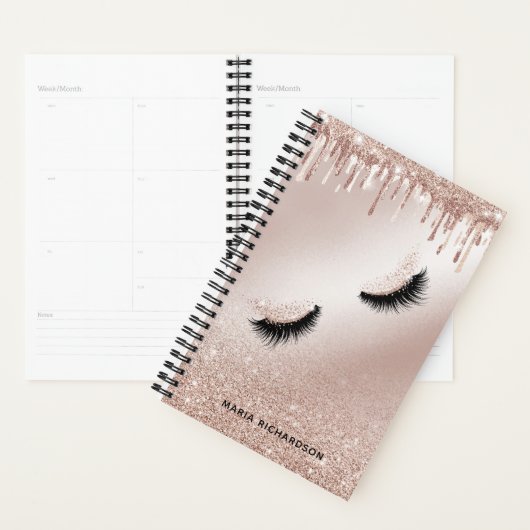 Glitzer Tropfen Makeup Eyebrow Eyes Lashes Rose Go Planer (Anzeige)
