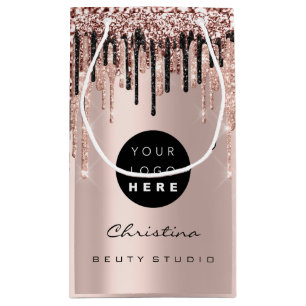 Glitzer-Tropfen mit benutzerdefinierten Logo-Rendi Kleine Geschenktüte