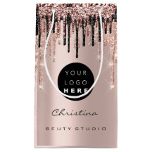 Glitzer-Tropfen mit benutzerdefinierten Logo-Rendi