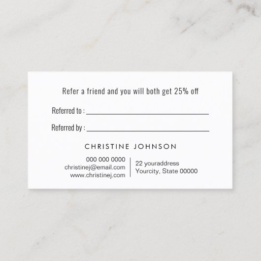 Glitzer-Tropfen mit schwarzen Imitaten auf der sch Visitenkarte (Rückseite)