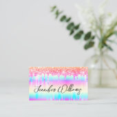 Glitzer Tropfen Moderne Makeup Künstlerfarben Visitenkarte (Stehend Vorderseite)