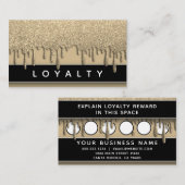 Glitzer Tropfen Nägel Wellness-Center Beruflich Tr Terminkarte (Vorne/Hinten)