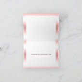 Glitzer Tropfen Pink Baby Feet Danke Karte (Innenseite)