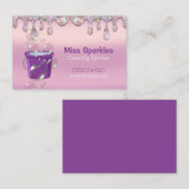 Glitzer Tropfen Reinigungsdienste Visitenkarte (Vorne/Hinten)