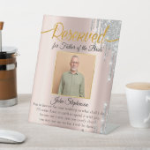 Glitzer-Tropfen Rettete ein Foto für Hochzeiten Sockelschild (In SItu)