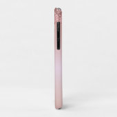 Glitzer Tropfen Rose Blush Pink Black Script Name Case-Mate iPhone Hülle (Hinten/Links)