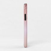 Glitzer Tropfen Rose Blush Pink Black Script Name Case-Mate iPhone Hülle (Hinten/Rechts)