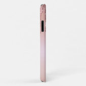 Glitzer Tropfen Rose Blush Pink Black Script Name Case-Mate iPhone Hülle (Hinten/Rechts)