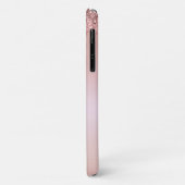 Glitzer Tropfen Rose Blush Pink Black Script Name Case-Mate iPhone Hülle (Hinten/Links)