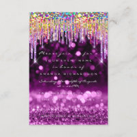 Glitzer Tropfen Rose Bridal 16. Rainbow Lila