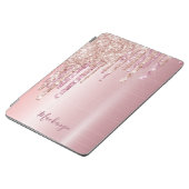 Glitzer Tropfen Rose Gold Metallname mädchenhaft iPad Air Hülle (Seitenansicht)