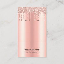 Glitzer Tropfen Rose Goldschmuck Ohrring-Anzeige