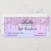 Glitzer-Tropfen-Salon und Geschenkgutschein für We (Vorderseite)