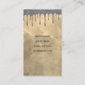 Glitzer Tropfen | Scheren-Logo Visitenkarte (Rückseite)