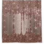 Glitzer Tropfen  Schokolade Rose Schokolade Duschvorhang (Vorderseite)