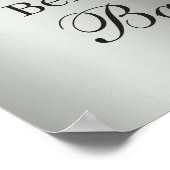 Glitzer Tropfen Silver Feet Baby Dusche Empfang Poster (Ecke)