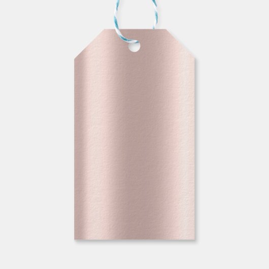 Glitzer Tropfen Tiara, Dress Rose Gold Sweet 16 Geschenkanhänger (Rückseite)