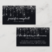 Glitzer Tropfen Visitenkarte (Vorne/Hinten)