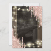 Glitzer Tropfens String Lights 30. Geburtstag Einladung (Rückseite)