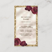 Glitzer Tropfschokolade Tortengebäck Visitenkarte (Rückseite)
