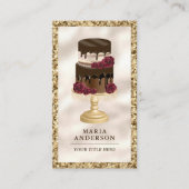 Glitzer Tropfschokolade Tortengebäck Visitenkarte (Vorderseite)