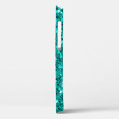 Glitzer türkisfarben Case-Mate iPhone hülle (Rückseite / Links)