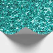 Glitzer türkisfarben geschenkpapier (Ecke)