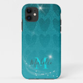 Glitzer Turqouise herts Case-Mate iPhone C Case-Mate iPhone Hülle (Rückseite)