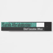 Glitzer-Türsignatur aquamarin Türschild (Vorderseite )